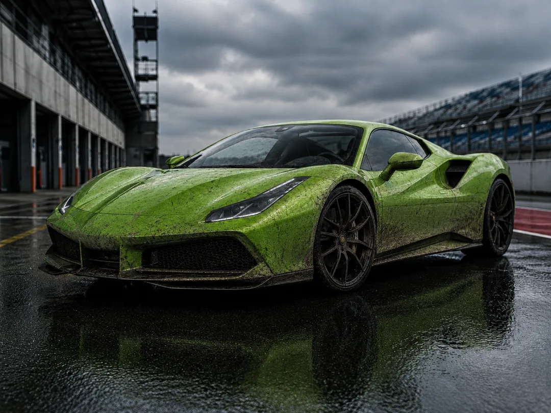 Track-day sports car, daily-driven finish – Before